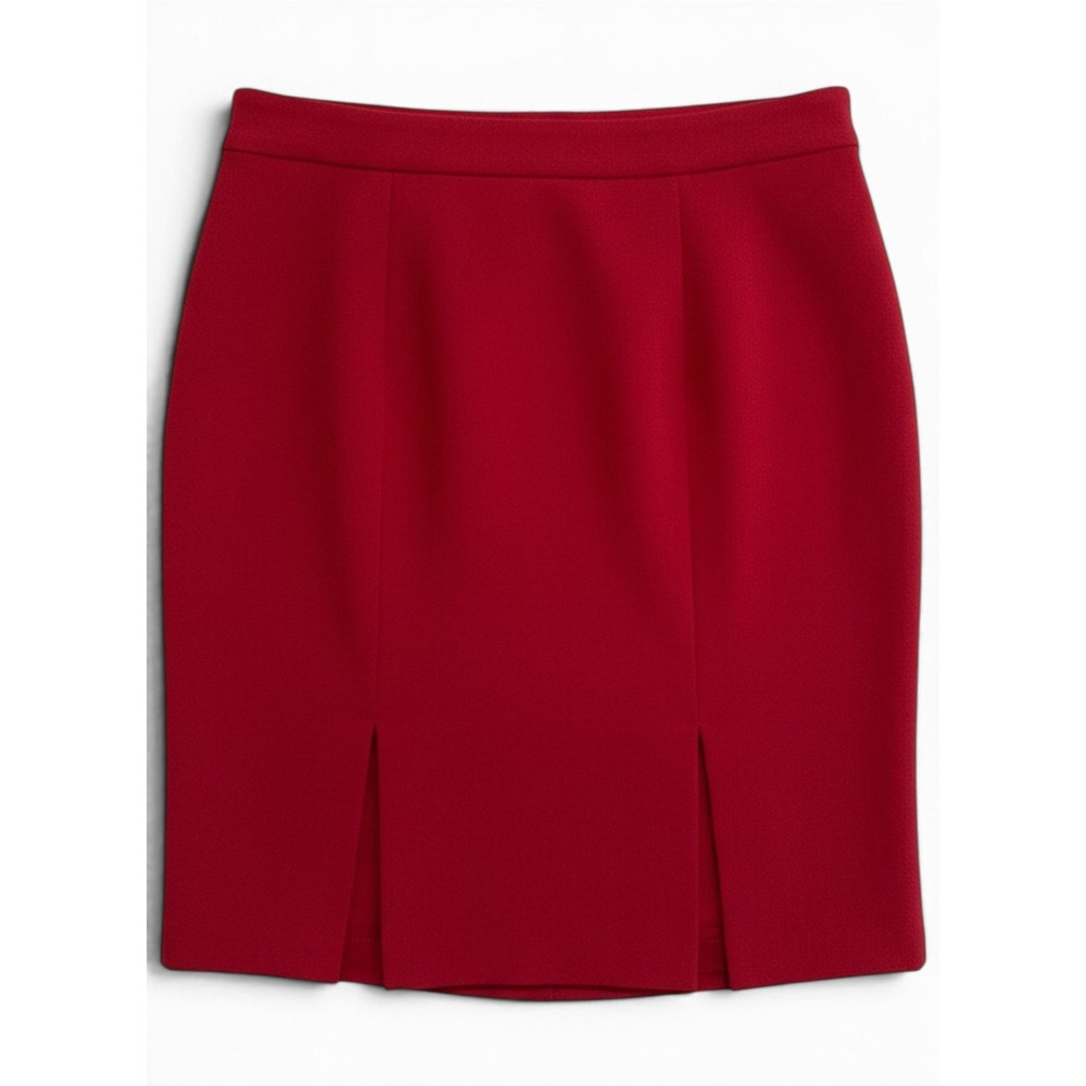 Black Label by Evan Picone Skirt Women 6 Office Career Academic Quiet Luxury Red